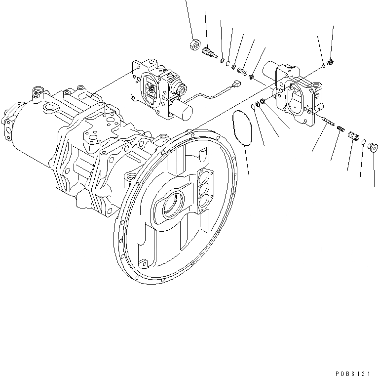 Схема запчастей Komatsu PC400-6C - ОСНОВН. НАСОС (/) (ДЛЯ СНГ)(№9-) ОСНОВН. КОМПОНЕНТЫ И РЕМКОМПЛЕКТЫ