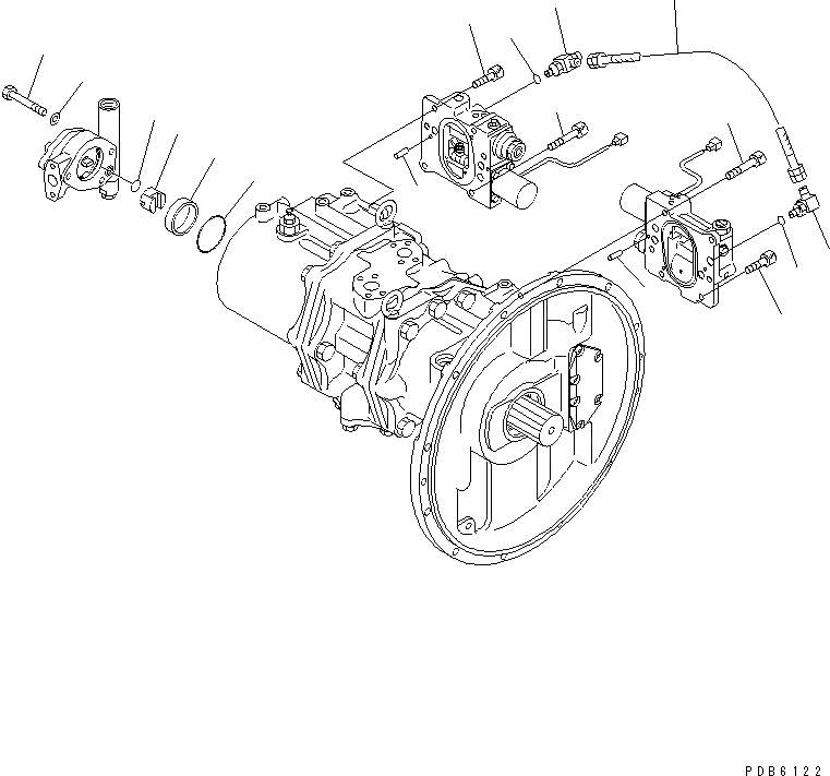 Схема запчастей Komatsu PC400-6C - ОСНОВН. НАСОС (/) (ДЛЯ СНГ)(№9-999) ОСНОВН. КОМПОНЕНТЫ И РЕМКОМПЛЕКТЫ