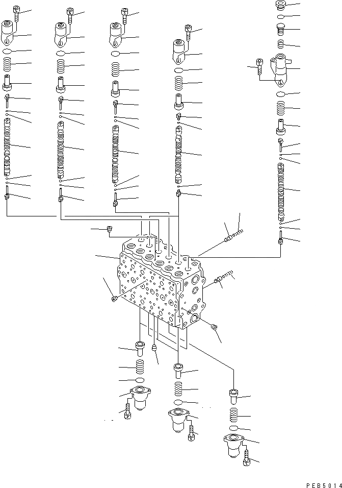 Схема запчастей Komatsu PC400-6C - ОСНОВН. КЛАПАН (-АКТУАТОР) (/) (- DEG. СПЕЦ-Я.)(№-) ОСНОВН. КОМПОНЕНТЫ И РЕМКОМПЛЕКТЫ