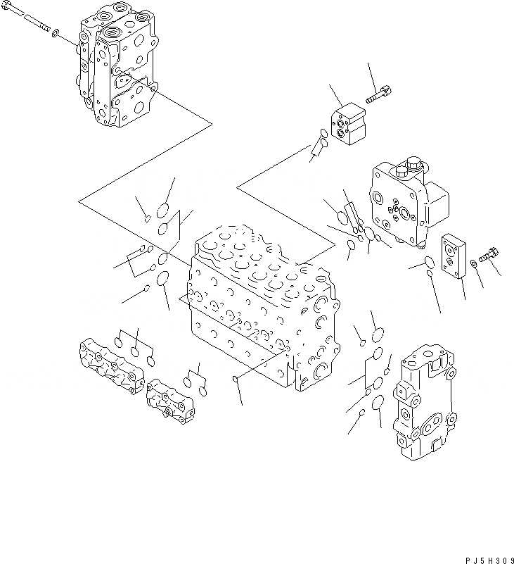 Схема запчастей Komatsu PC400-6C - ОСНОВН. КЛАПАН (-АКТУАТОР) (/) (- DEG. СПЕЦ-Я.)(№9-) ОСНОВН. КОМПОНЕНТЫ И РЕМКОМПЛЕКТЫ