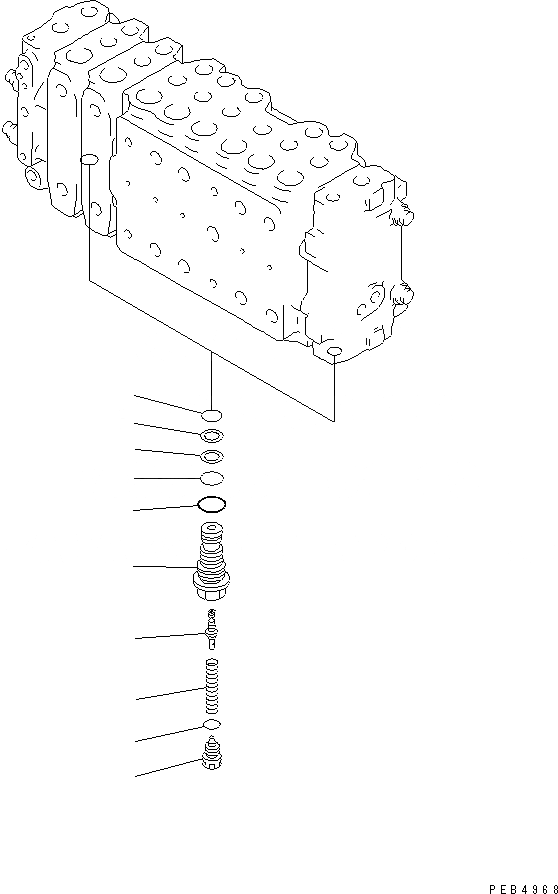 Схема запчастей Komatsu PC400-6C - ОСНОВН. КЛАПАН (-АКТУАТОР) (/) (- DEG. СПЕЦ-Я.)(№-) ОСНОВН. КОМПОНЕНТЫ И РЕМКОМПЛЕКТЫ