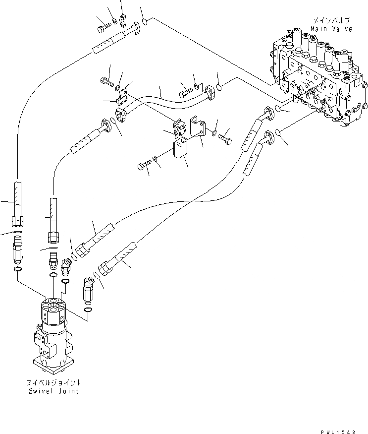 Схема запчастей Komatsu PC400-6Z - ЛИНИЯ ХОДА(№-) ГИДРАВЛИКА