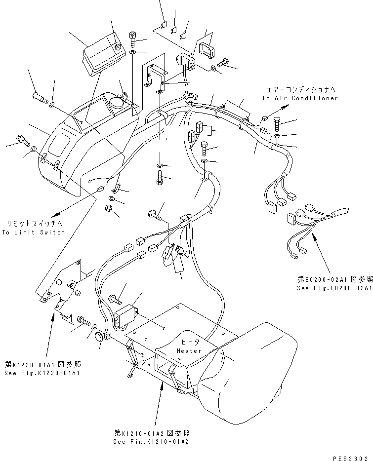 Схема запчастей Komatsu PC400-6Z - ПРАВ. СТОЙКА (ПАНЕЛЬ И ПРОВОДКА) (С ОБОГРЕВ-ЛЕМ)(№-8) КАБИНА ОПЕРАТОРА И СИСТЕМА УПРАВЛЕНИЯ