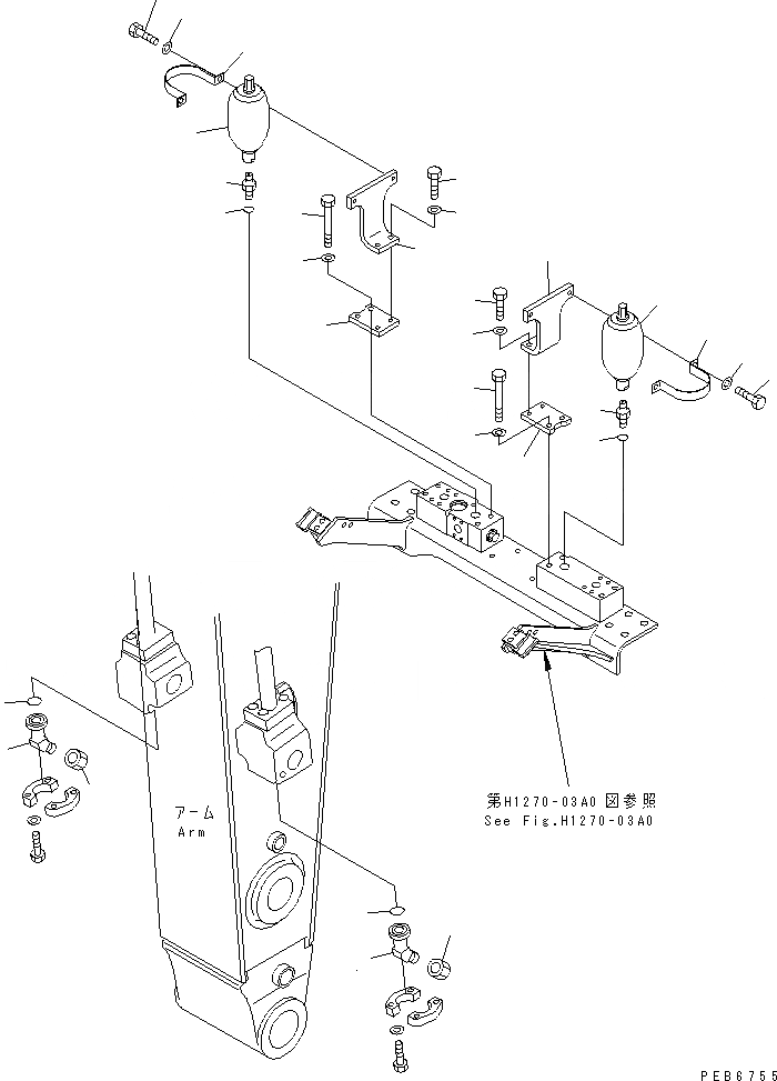 Схема запчастей Komatsu PC400-6Z - ПЕРЕХОДНИК ДЛЯ МОЛОТА (ДЛЯ NIPPON PNEUMATIC)(№-7) РАБОЧЕЕ ОБОРУДОВАНИЕ