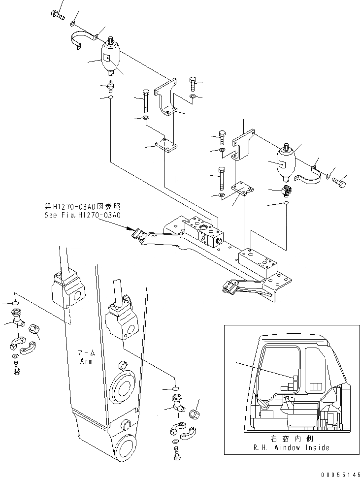 Схема запчастей Komatsu PC400-6Z - ПЕРЕХОДНИК ДЛЯ МОЛОТА (ДЛЯ NIPPON PNEUMATIC)(№7-) РАБОЧЕЕ ОБОРУДОВАНИЕ