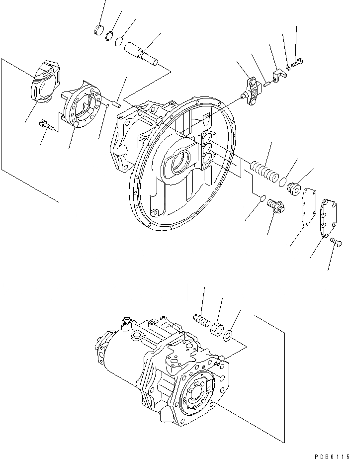 Схема запчастей Komatsu PC400-6Z - ОСНОВН. НАСОС (/) (ДЛЯ СНГ)(№9-) ОСНОВН. КОМПОНЕНТЫ И РЕМКОМПЛЕКТЫ