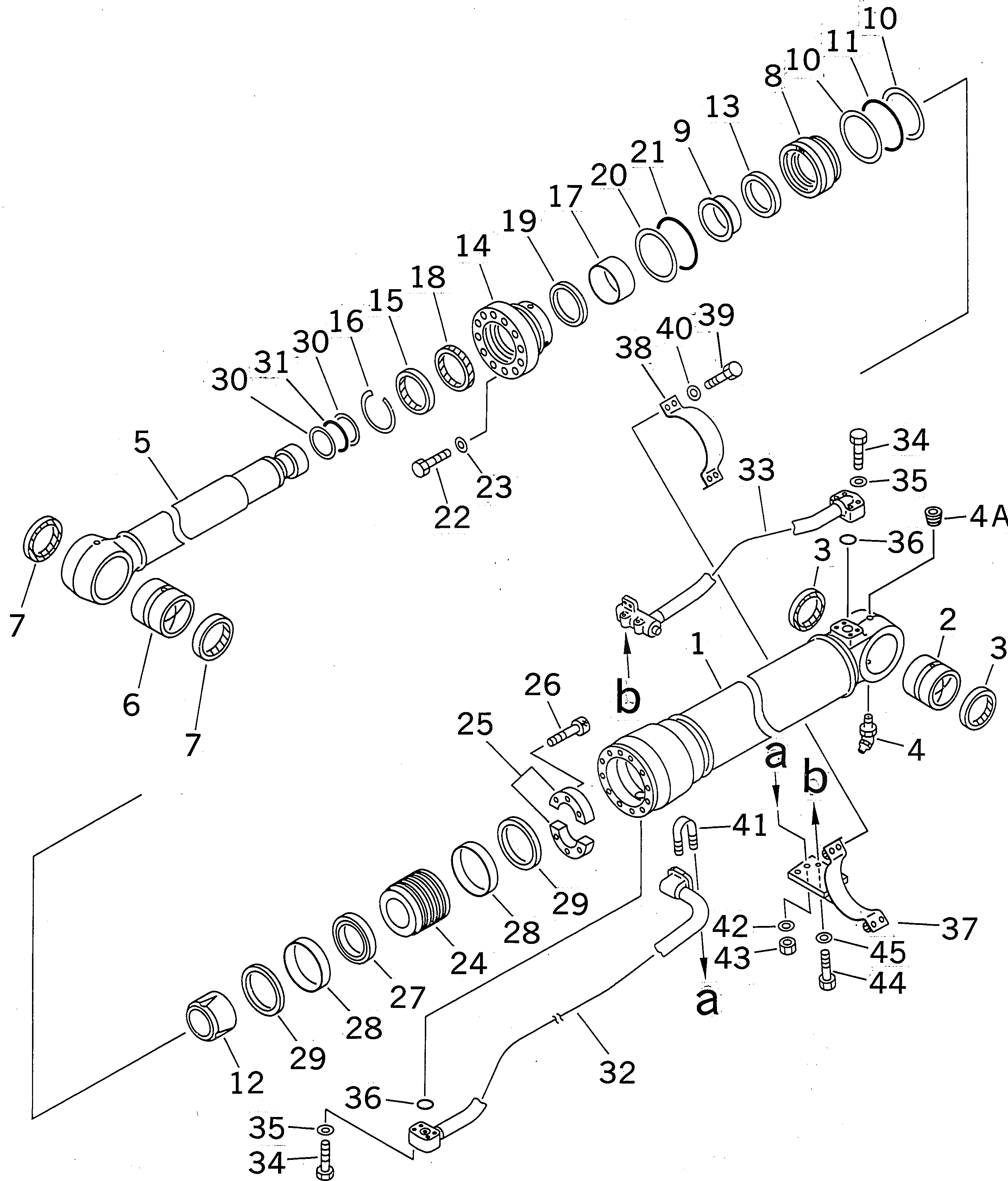 Схема запчастей Komatsu PC400-6Z - BM ЦИЛИНДР(№-999) ОСНОВН. КОМПОНЕНТЫ И РЕМКОМПЛЕКТЫ