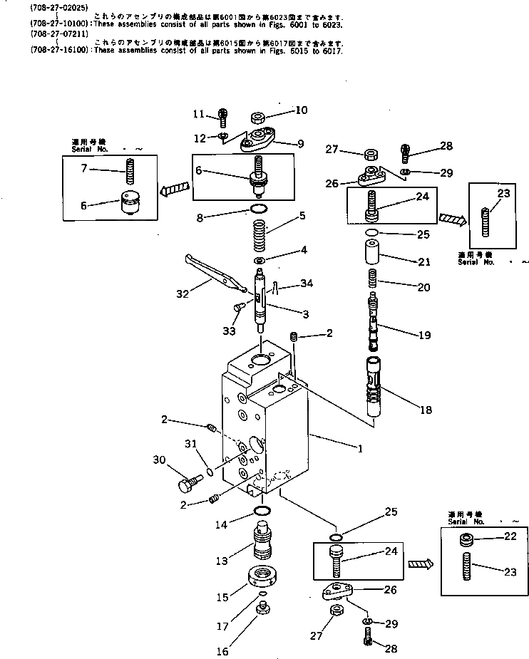 Схема запчастей Komatsu PC400-3 - СЕРВОКЛАПАН¤ ЗАДН. (/) (С -STAGE SELECTOR MODE OLSS) УПРАВЛ-Е РАБОЧИМ ОБОРУДОВАНИЕМ