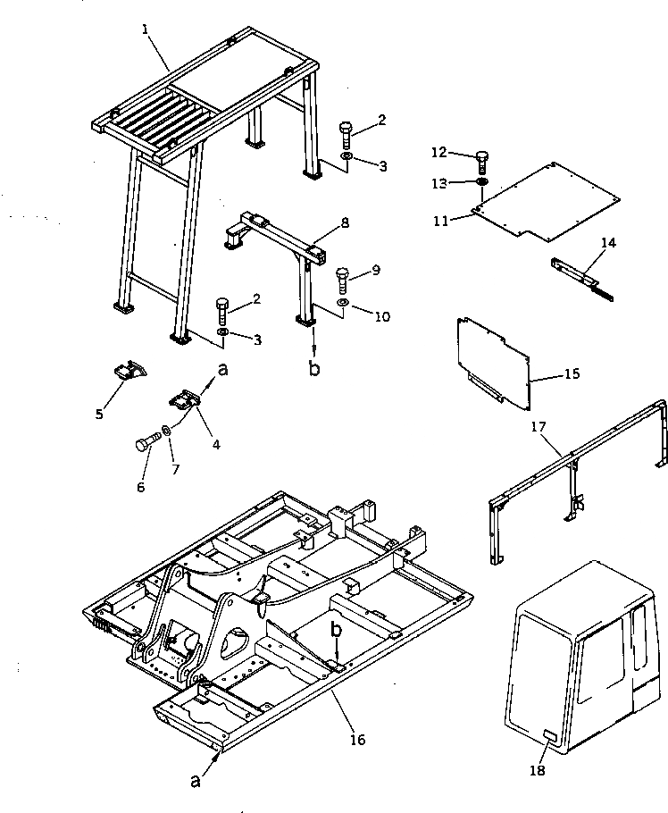 Схема запчастей Komatsu PC400-3 - FALLING OBJECTIVE ЗАЩИТАIVE STRUCTURE ОПЦИОННЫЕ КОМПОНЕНТЫ