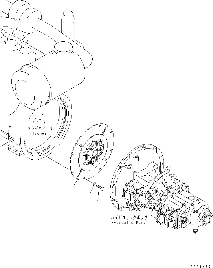 Схема запчастей Komatsu PC400-6 - ДЕМПФЕР(№-) КОМПОНЕНТЫ ДВИГАТЕЛЯ