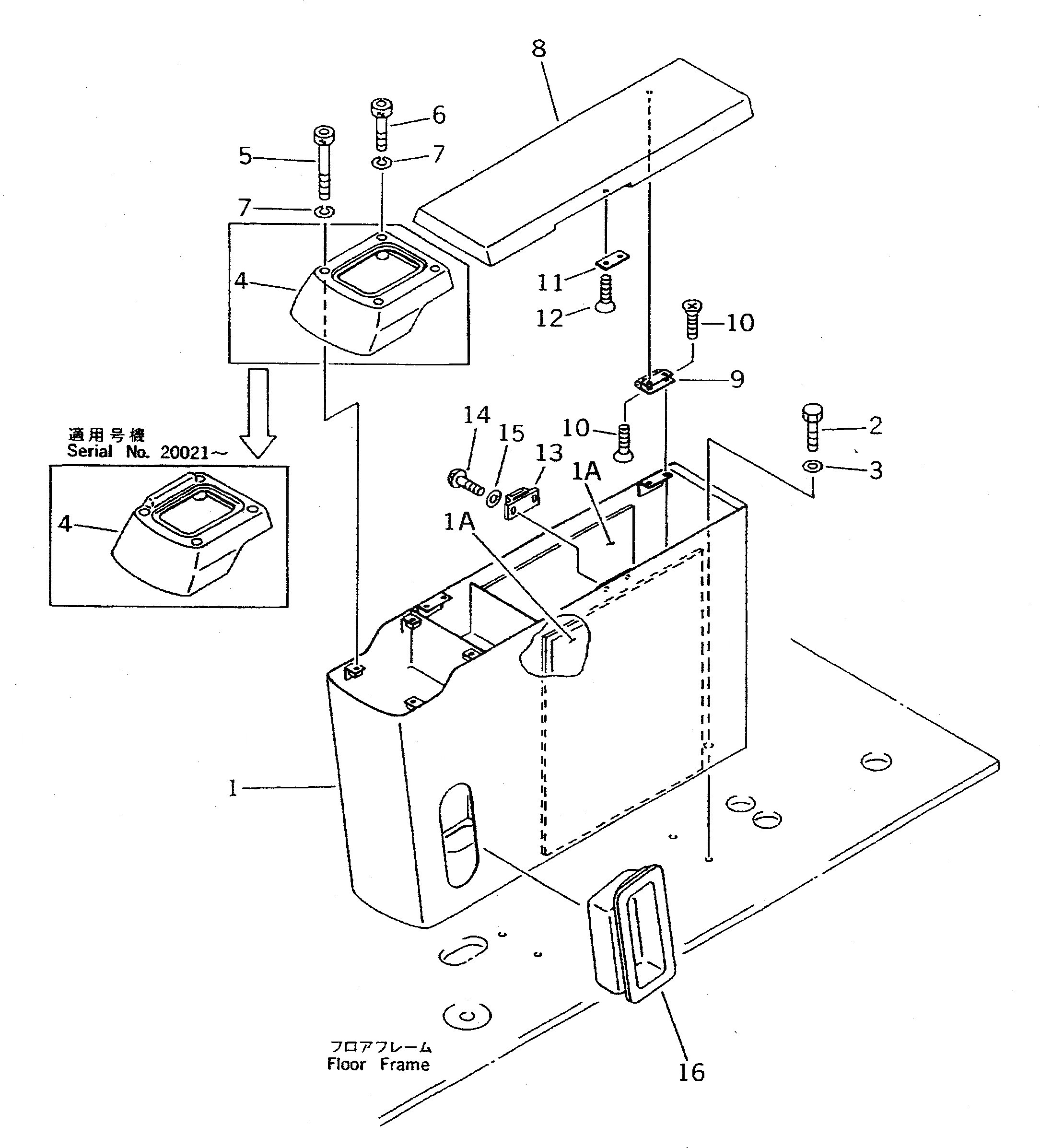 Схема запчастей Komatsu PC400-5 - MAGAZINE КОРПУС (ДЛЯ УДЛИНН. РЫЧАГ УПРАВЛ-Е)(№-) СИСТЕМА УПРАВЛЕНИЯ И ОСНОВНАЯ РАМА