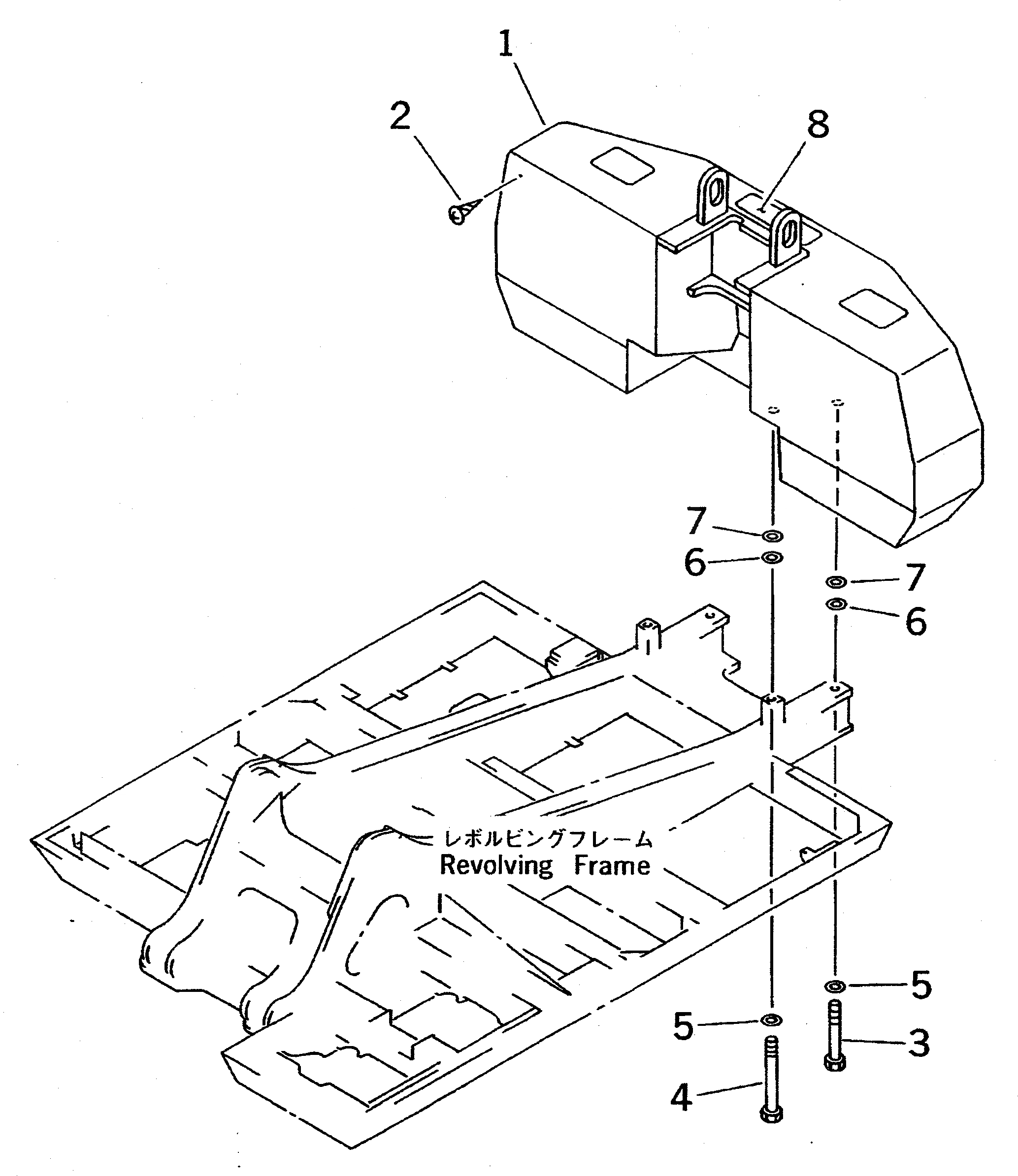 Схема запчастей Komatsu PC400-5 - ПРОТИВОВЕС (СО СЪЕМОМ ПРОТИВОВЕСА)(№-) СИСТЕМА УПРАВЛЕНИЯ И ОСНОВНАЯ РАМА