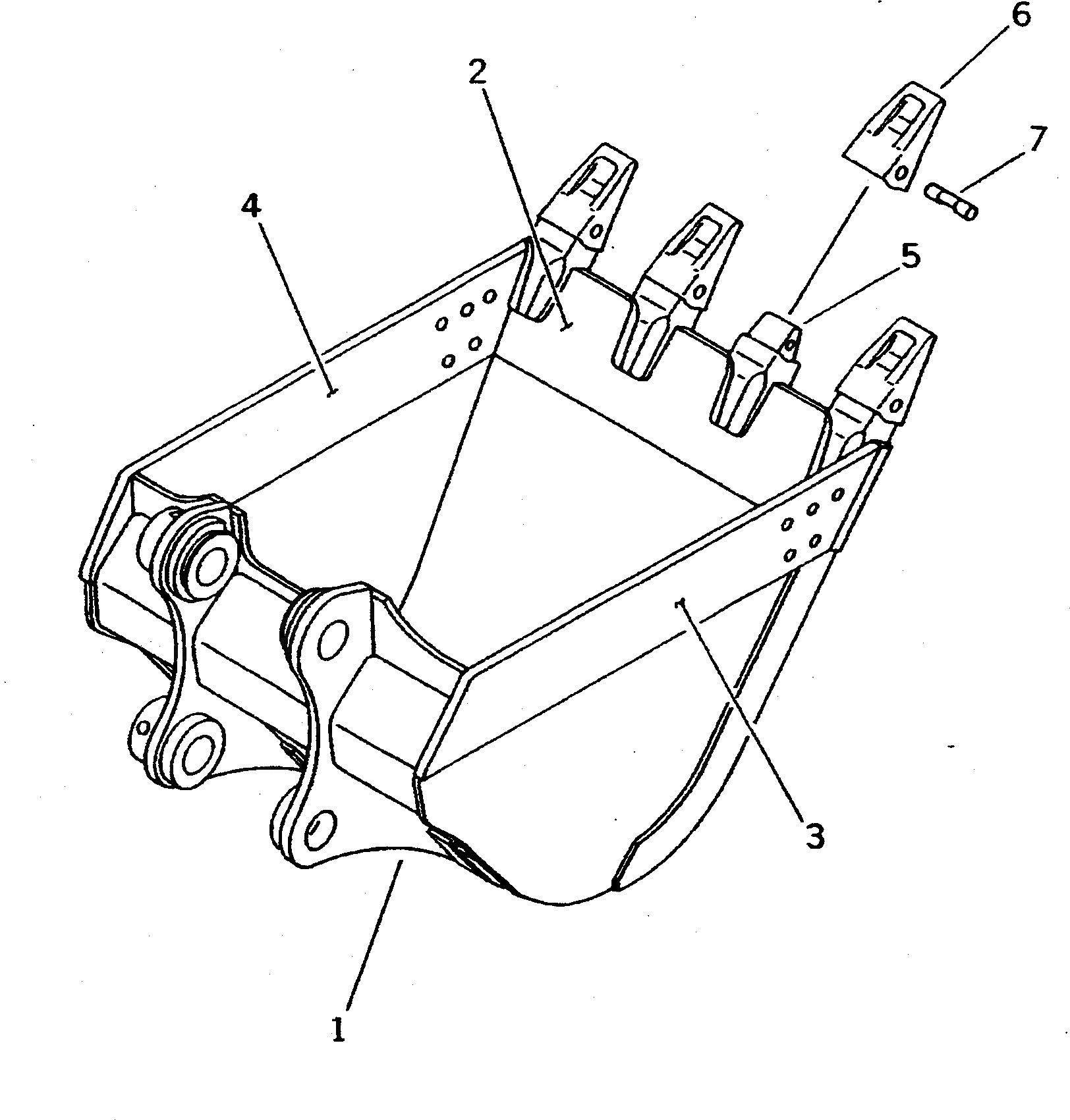 Схема запчастей Komatsu PC400-5 - КОВШ .M¤ 7MM (ГОРИЗОНТАЛЬН. ПАЛЕЦ)(№-) РАБОЧЕЕ ОБОРУДОВАНИЕ (ЭКСКАВАТ.)