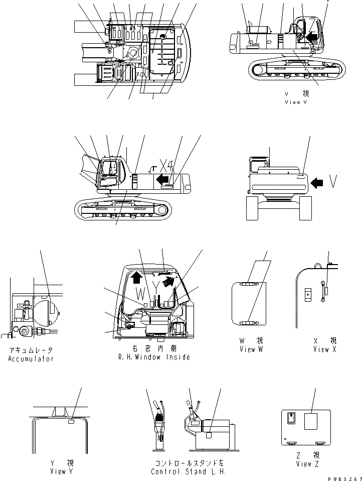 Схема запчастей Komatsu PC400-6 - ТАБЛИЧКИ (ИСПАНИЯ) (ПОГРУЗ.)(№-) МАРКИРОВКА