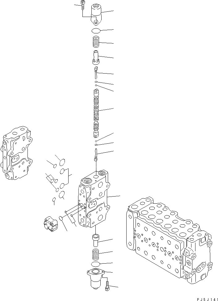 Схема запчастей Komatsu PC400-6 - ОСНОВН. КЛАПАН (-АКТУАТОР) (/) (ДЛЯ ПОГРУЗ.) (С ПРЕДОТВРАЩ. СМЕЩЕНИЯ) ОСНОВН. КОМПОНЕНТЫ И РЕМКОМПЛЕКТЫ