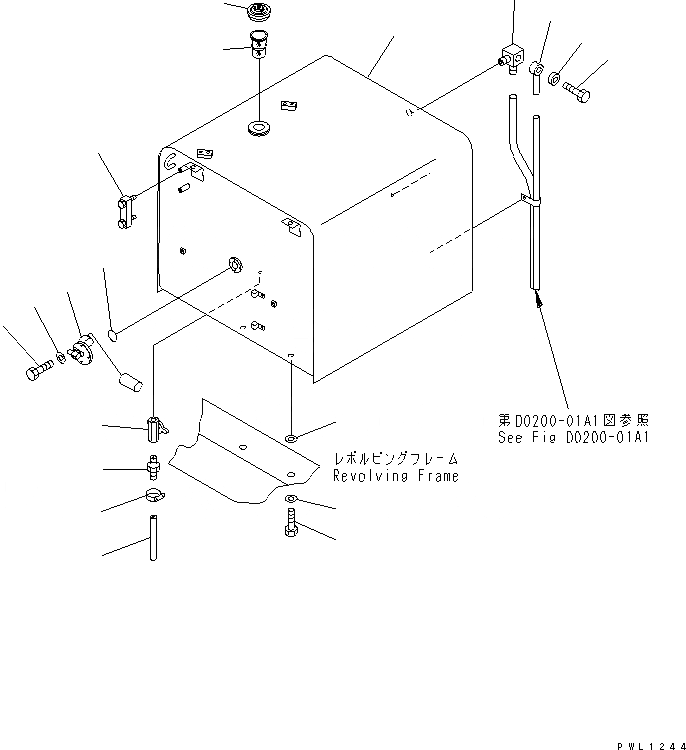 Схема запчастей Komatsu PC400-6 - ТОПЛИВН. БАК.(№-9) ТОПЛИВН. БАК. AND КОМПОНЕНТЫ