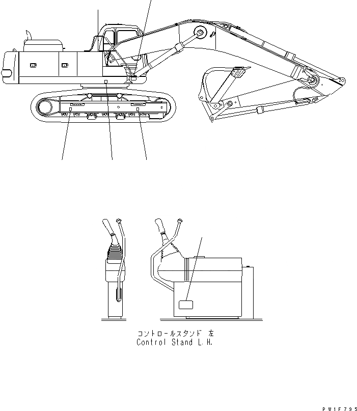 Схема запчастей Komatsu PC400-6 - ПЛАСТИНА (ЯПОН.)(№-) МАРКИРОВКА