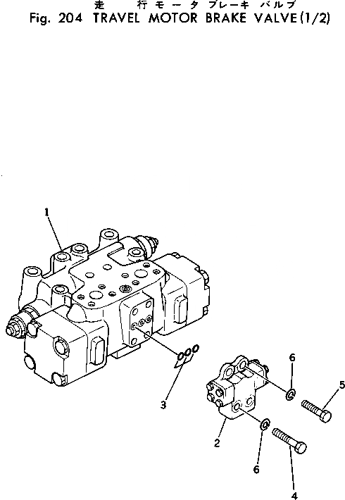 Схема запчастей Komatsu PC400-1 - PКАНАТL МОТОР ТОРМОЗНОЙ КЛАПАН (/) ХОД И КОНЕЧНАЯ ПЕРЕДАЧА