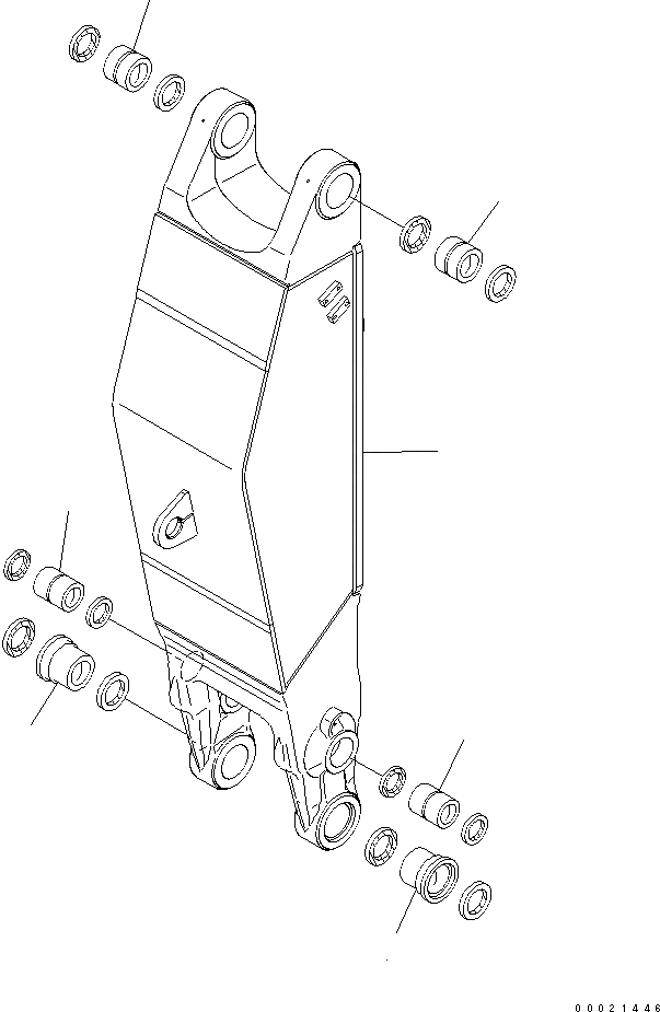 Схема запчастей Komatsu PC400-7-M1 - РУКОЯТЬ (РУКОЯТЬ В СБОРЕ) (ПОГРУЗ.) РАБОЧЕЕ ОБОРУДОВАНИЕ