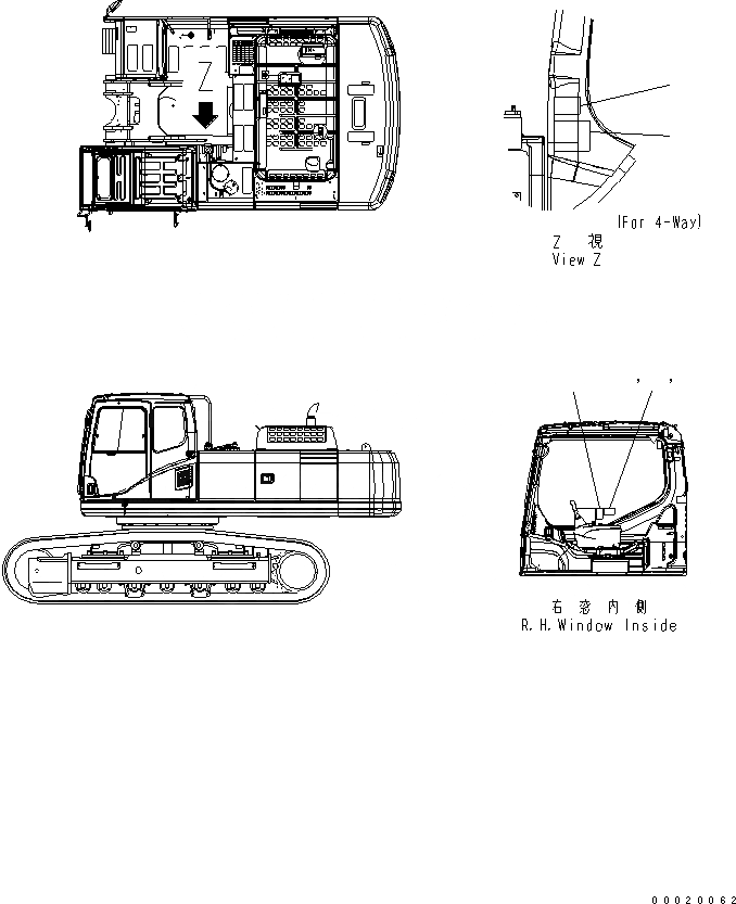 Схема запчастей Komatsu PC400-7-M1 - МАРКИРОВКА (MULTI PATTERN) (ЯПОН.) МАРКИРОВКА