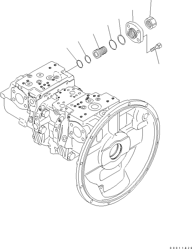 Схема запчастей Komatsu PC400-7-M1 - ОСНОВН. НАСОС (9/) ОСНОВН. КОМПОНЕНТЫ И РЕМКОМПЛЕКТЫ