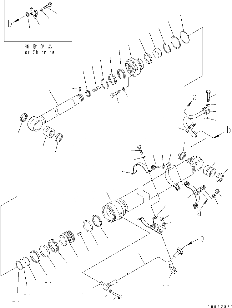 Схема запчастей Komatsu PC400-7-M1 - ЦИЛИНДР РУКОЯТИ(ДЛЯ ПОГРУЗ.) ОСНОВН. КОМПОНЕНТЫ И РЕМКОМПЛЕКТЫ