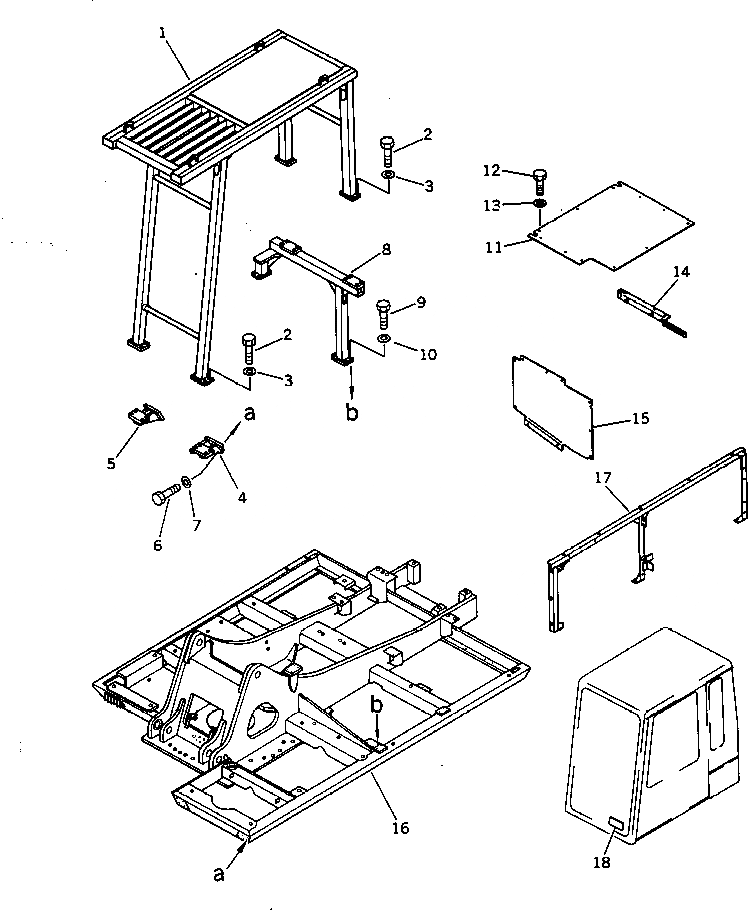 Схема запчастей Komatsu PC400-3 - FALLING OBJECTIVE ЗАЩИТАIVE STRUCTURE ОПЦИОННЫЕ КОМПОНЕНТЫ