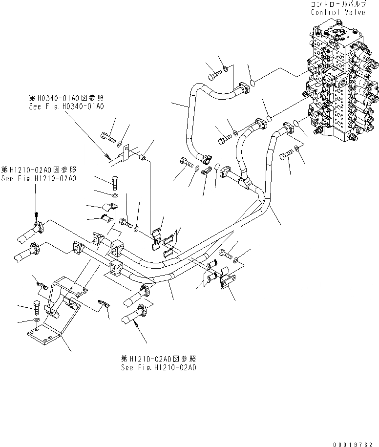 Схема запчастей Komatsu PC400-7 - ТРУБЫ СТРЕЛЫ (/) (ДЛЯ ANTI-DROP КЛАПАН) ГИДРАВЛИКА