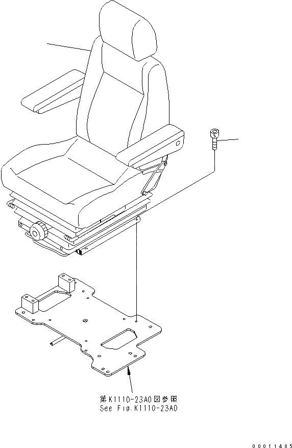 Схема запчастей Komatsu PC400-7 - СИДЕНЬЕ ОПЕРАТОРА (ПОДВЕСКА) КАБИНА ОПЕРАТОРА И СИСТЕМА УПРАВЛЕНИЯ