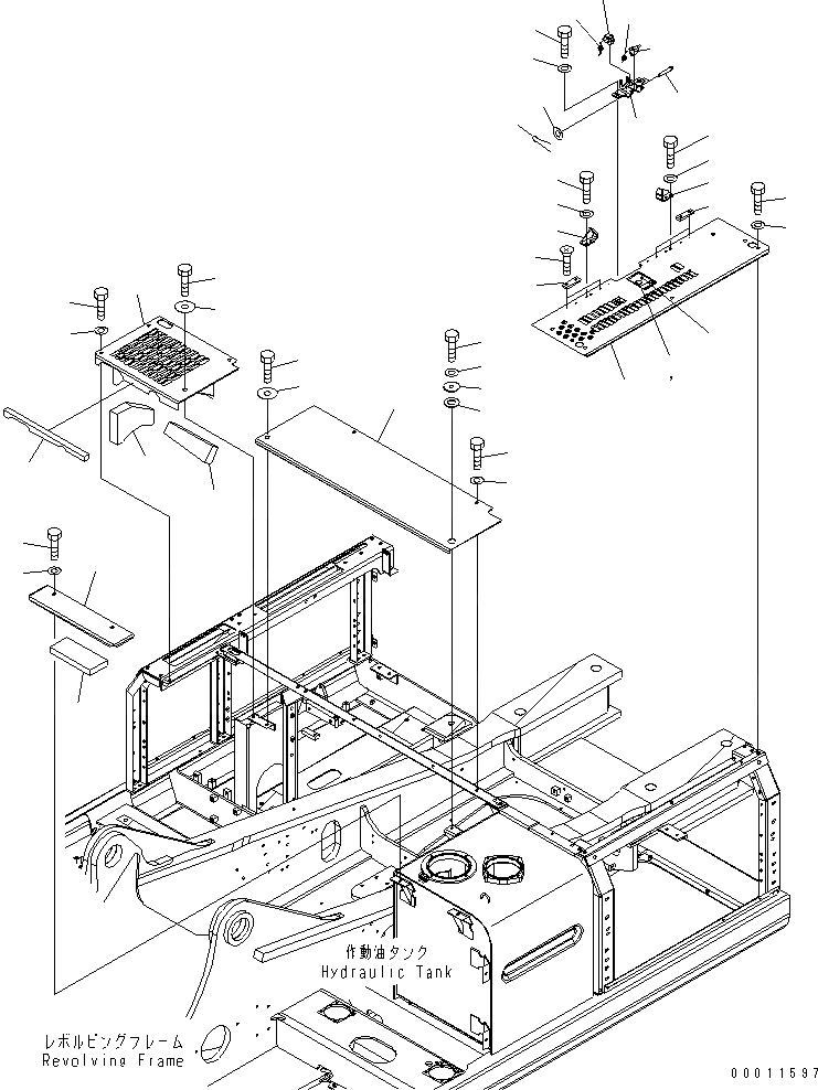 Схема запчастей Komatsu PC400-7 - КАБИНА COVER ЧАСТИ КОРПУСА