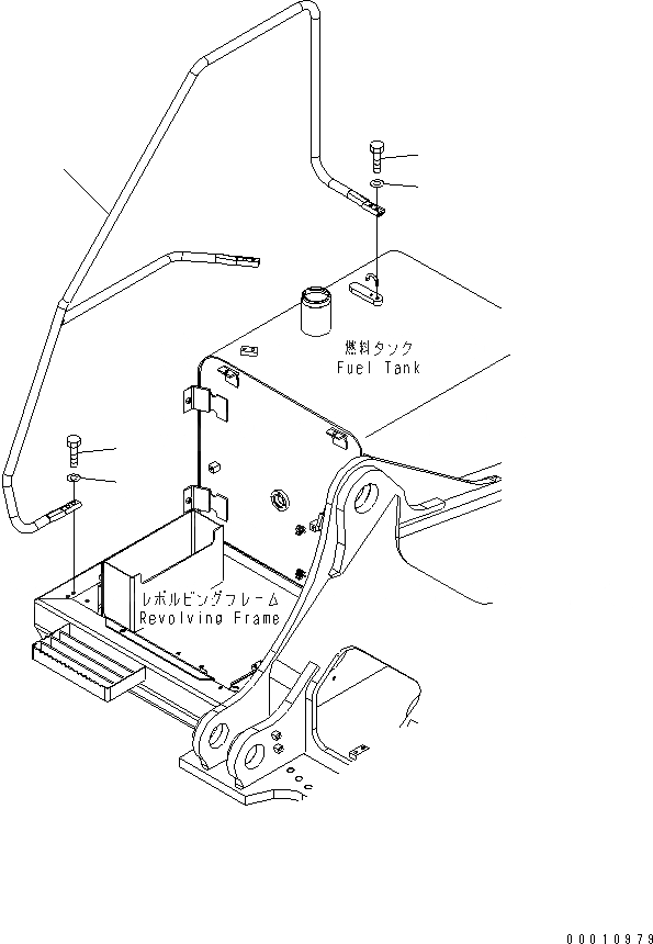 Схема запчастей Komatsu PC400-7 - HANDRAIL ЧАСТИ КОРПУСА