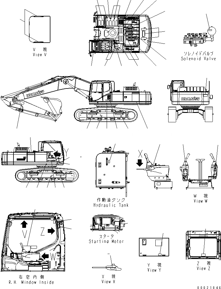 Схема запчастей Komatsu PC400-7 - MARKS И ТАБЛИЧКИS (ИСПАНИЯ) (БУКВЕНН.)(№-9) МАРКИРОВКА