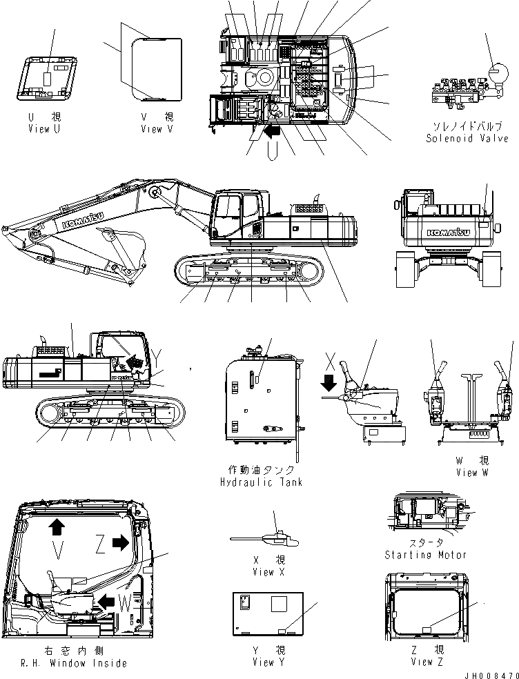 Схема запчастей Komatsu PC400-7 - MARKS И ТАБЛИЧКИS (АРАБСК.) МАРКИРОВКА