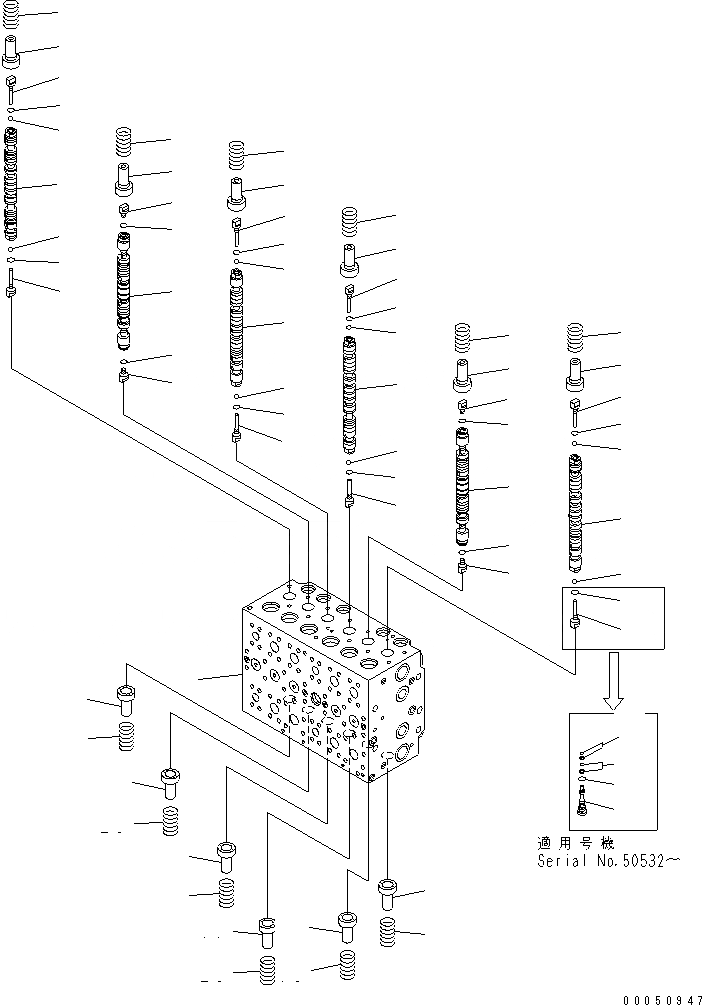 Схема запчастей Komatsu PC400-7 - УПРАВЛЯЮЩ. КЛАПАН (-АКТУАТОР) (/) ОСНОВН. КОМПОНЕНТЫ И РЕМКОМПЛЕКТЫ