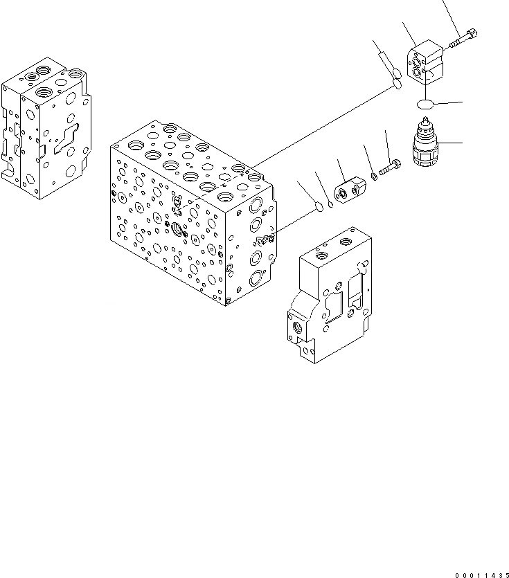 Схема запчастей Komatsu PC400-7 - УПРАВЛЯЮЩ. КЛАПАН (/) ОСНОВН. КОМПОНЕНТЫ И РЕМКОМПЛЕКТЫ