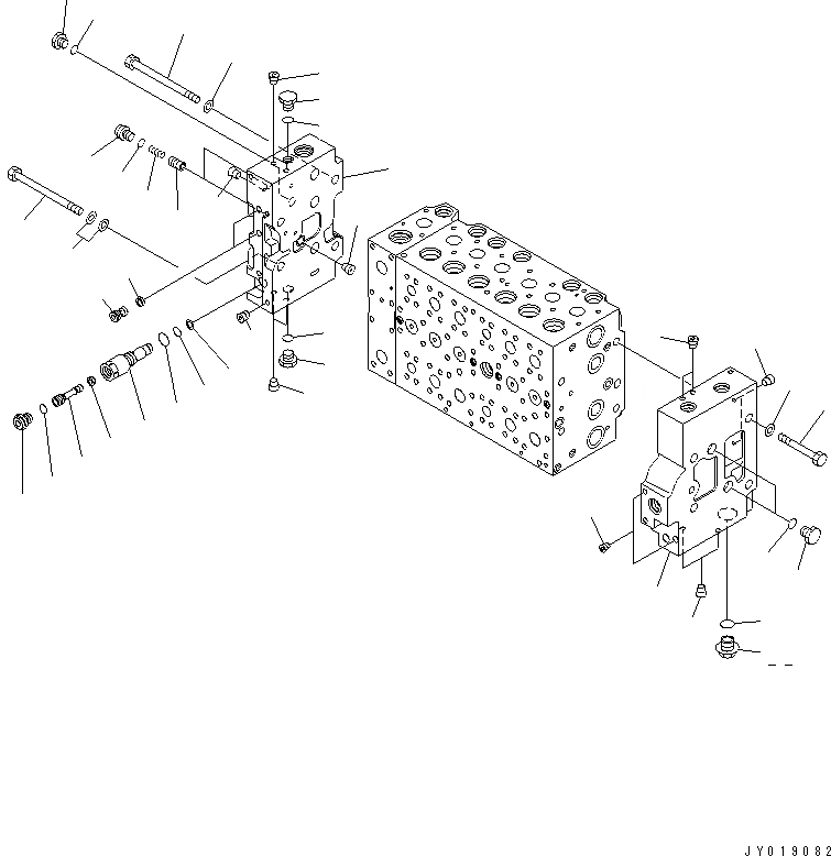 Схема запчастей Komatsu PC400-7 - УПРАВЛЯЮЩ. КЛАПАН (7/)(№-) ОСНОВН. КОМПОНЕНТЫ И РЕМКОМПЛЕКТЫ