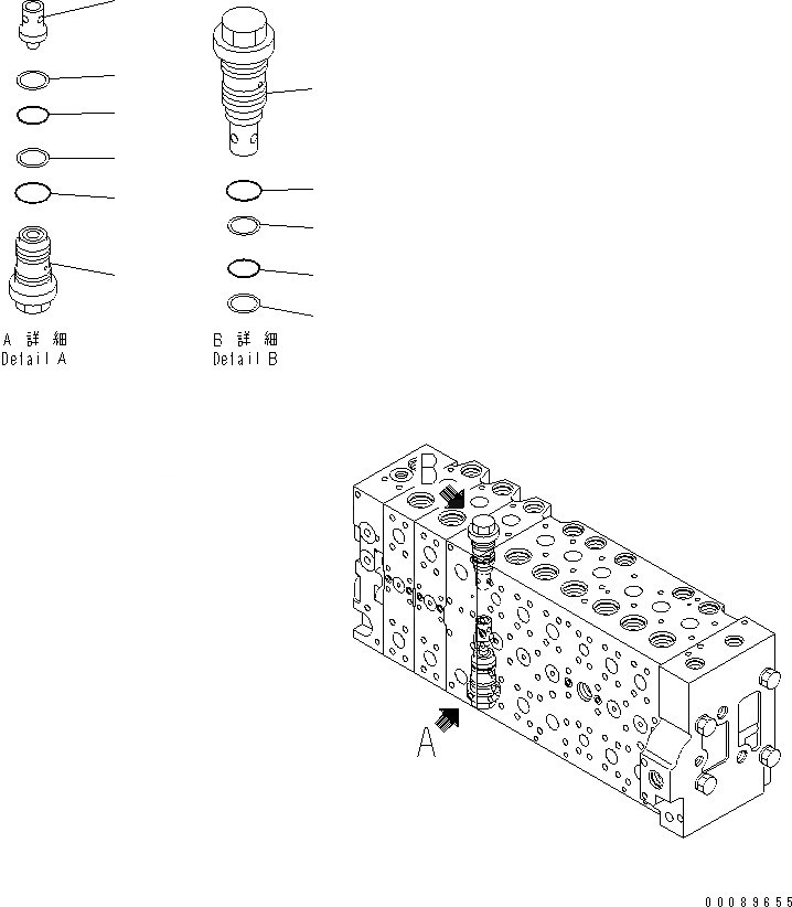 Схема запчастей Komatsu PC400-7 - УПРАВЛЯЮЩ. КЛАПАН (-АКТУАТОР) (8/)(№88-) ОСНОВН. КОМПОНЕНТЫ И РЕМКОМПЛЕКТЫ