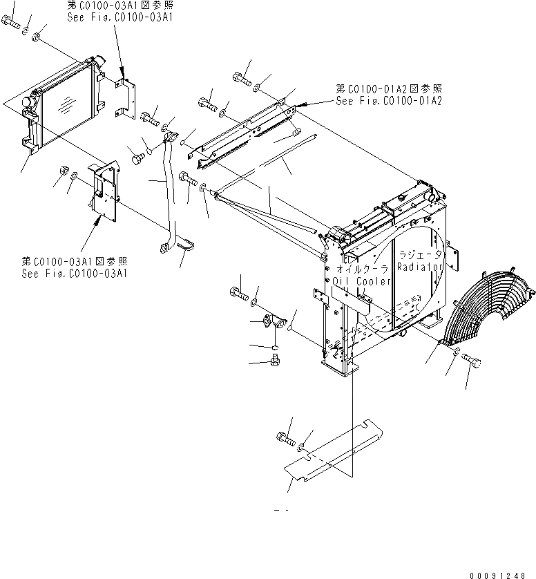 Схема запчастей Komatsu PC400-7 - ОХЛАЖД-Е (ПОСЛЕОХЛАДИТЕЛЬ) (СПЕЦ-Я -40С)(№-8) СИСТЕМА ОХЛАЖДЕНИЯ