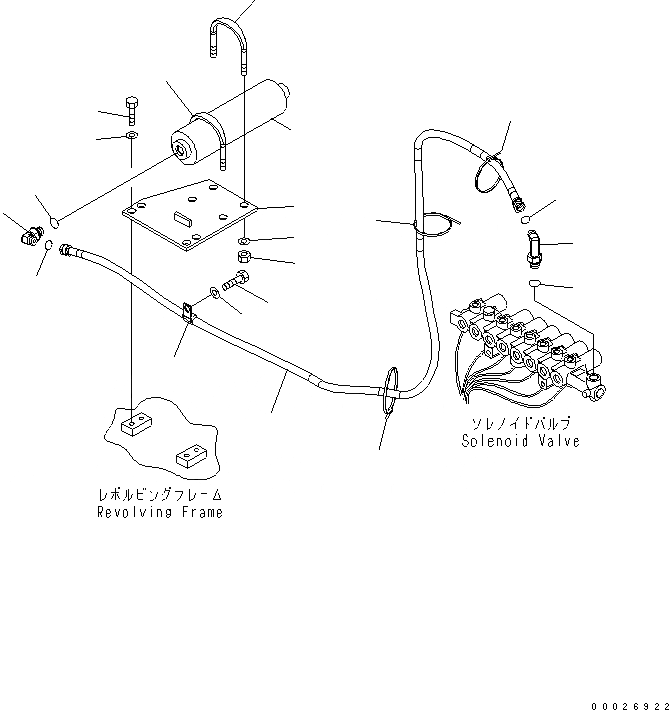 Схема запчастей Komatsu PC400-7 - СОЛЕНОИДНЫЙ КЛАПАН ТРУБЫ (АККУМУЛЯТОР) (СПЕЦ-Я -40С) ГИДРАВЛИКА