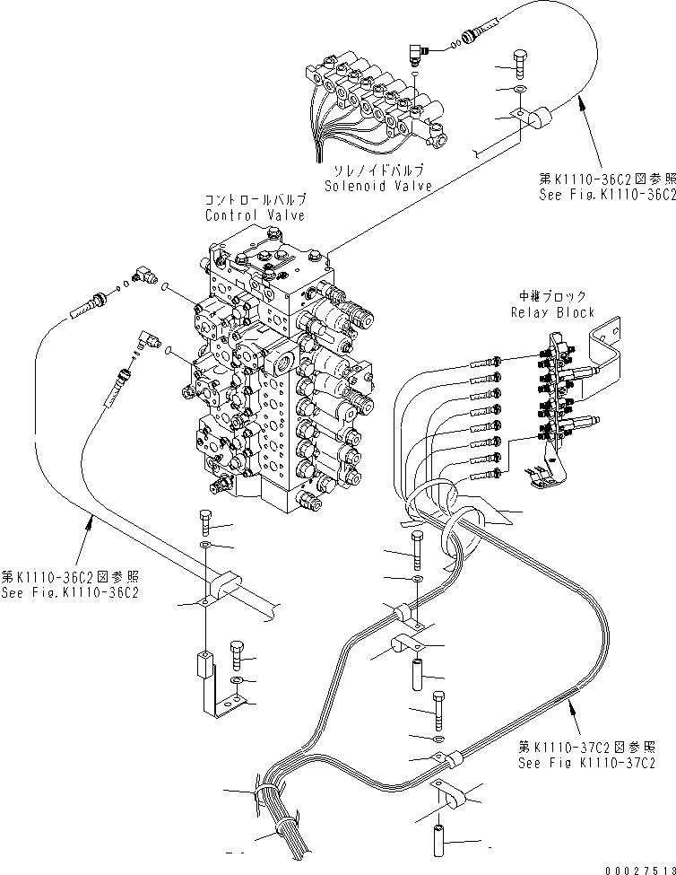 Схема запчастей Komatsu PC400-7 - PPC ТРУБЫ (КРЕПЛЕНИЕ) ( АКТУАТОР) (СПЕЦ-Я -40С) КАБИНА ОПЕРАТОРА И СИСТЕМА УПРАВЛЕНИЯ