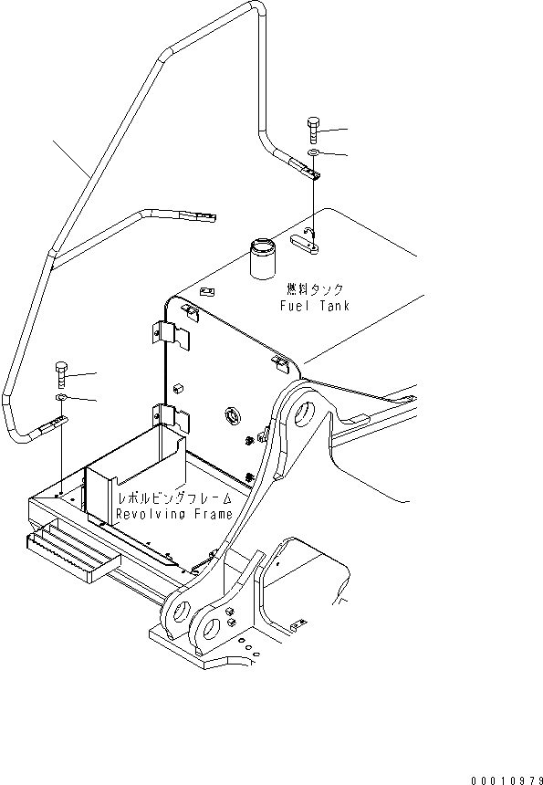 Схема запчастей Komatsu PC400-7 - HANDRAIL ЧАСТИ КОРПУСА