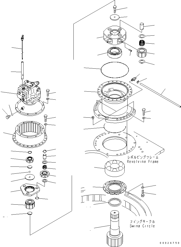 Схема запчастей Komatsu PC400-7 - МЕХАНИЗМ ПОВОРОТА (СПЕЦ-Я -40С) ПОВОРОТН. КРУГ И КОМПОНЕНТЫ