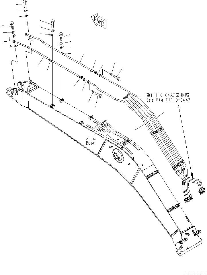 Схема запчастей Komatsu PC400-7 - СТРЕЛА (ЦИЛИНДР КОВША ТРУБЫ) (СПЕЦ-Я -40С) РАБОЧЕЕ ОБОРУДОВАНИЕ
