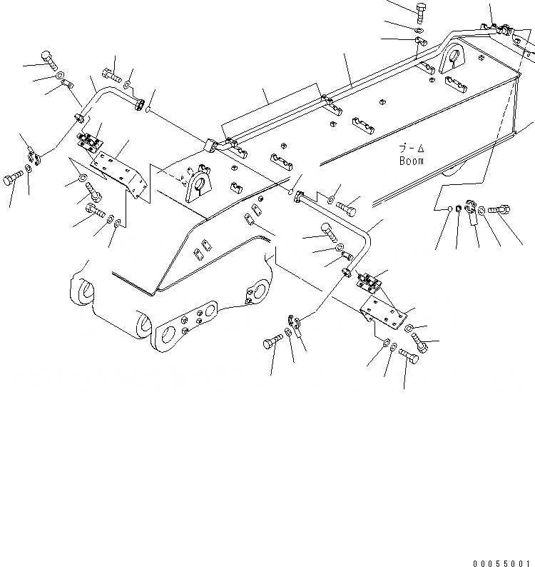 Схема запчастей Komatsu PC400-7 - СТРЕЛА (ЦИЛИНДР КОВША НИЖН. ТРУБЫ) (ПОГРУЗ.) (СПЕЦ-Я -40С)(№7-) РАБОЧЕЕ ОБОРУДОВАНИЕ