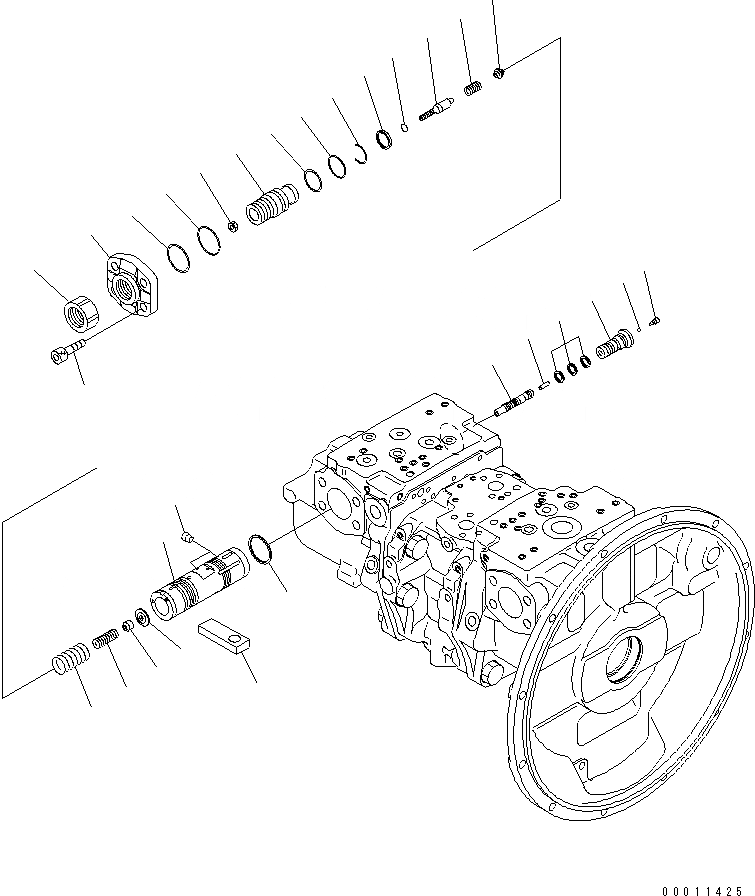 Схема запчастей Komatsu PC400-7 - ПОРШЕНЬ НАСОС (8/) (СПЕЦ-Я -40С) ОСНОВН. КОМПОНЕНТЫ И РЕМКОМПЛЕКТЫ