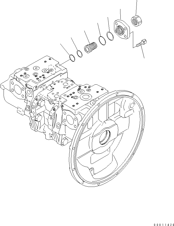 Схема запчастей Komatsu PC400-7 - ПОРШЕНЬ НАСОС (9/) (СПЕЦ-Я -40С) ОСНОВН. КОМПОНЕНТЫ И РЕМКОМПЛЕКТЫ