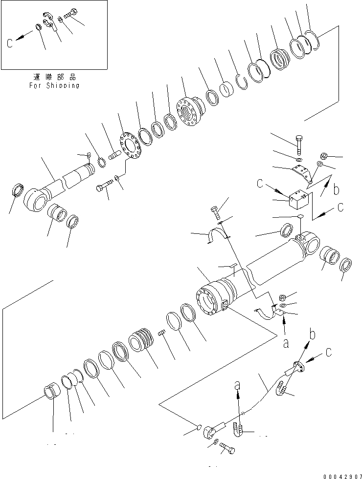 Схема запчастей Komatsu PC400-7 - ЦИЛИНДР РУКОЯТИ(СПЕЦ-Я -40С)(№9-) ОСНОВН. КОМПОНЕНТЫ И РЕМКОМПЛЕКТЫ