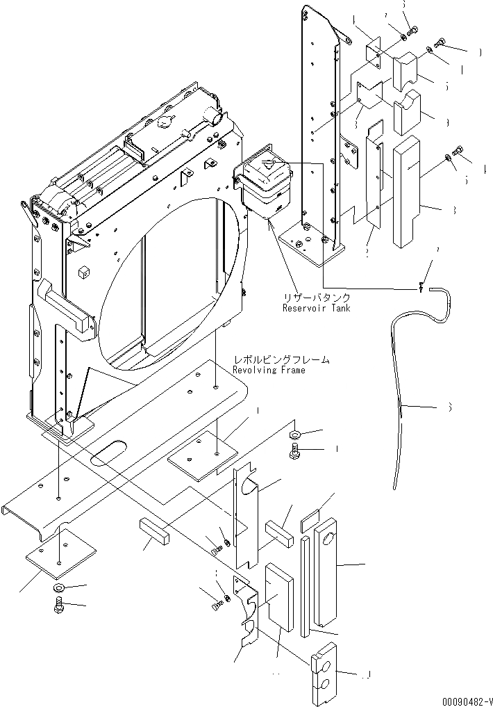 Схема запчастей Komatsu PC400-7E0 - ОХЛАЖД-Е (COVER)(№-) СИСТЕМА ОХЛАЖДЕНИЯ