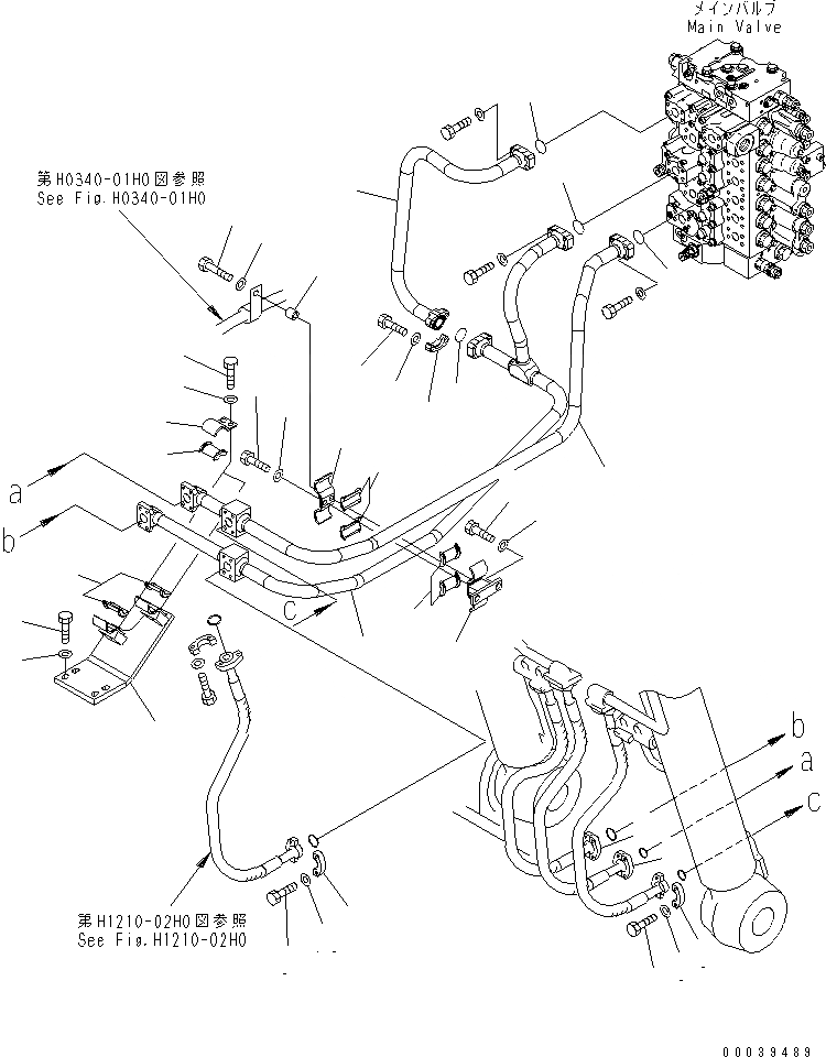 Схема запчастей Komatsu PC400-7E0 - ГИДРОЛИНИЯ СТРЕЛЫ (/) ГИДРАВЛИКА