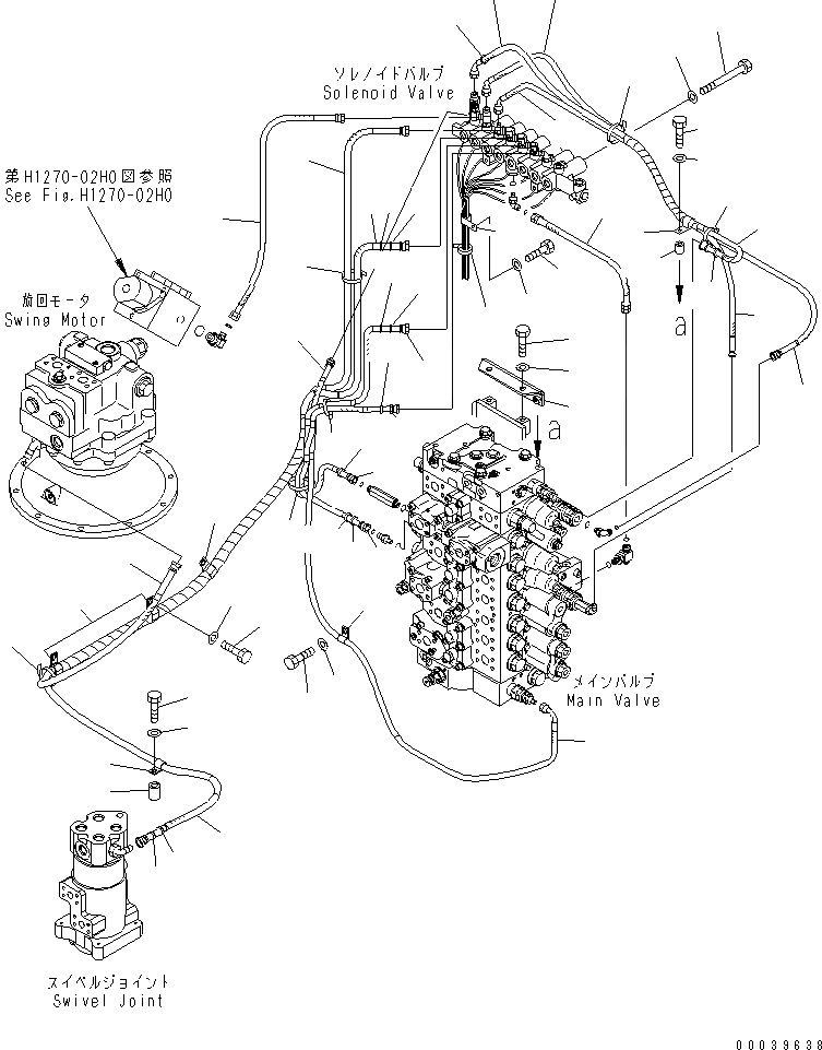 Схема запчастей Komatsu PC400-7E0 - СОЛЕНОИДНЫЙ КЛАПАН (ПАТРУБКИ И КОРПУС) ( АКТУАТОР) ГИДРАВЛИКА